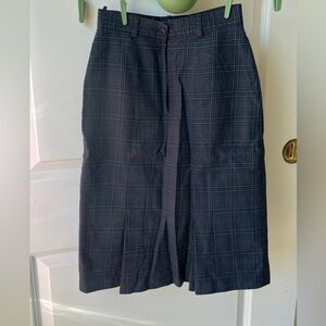 Purple Plaid Wool Skirt